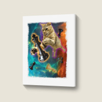 Cats In Space Chess Set Pieces Premium T Shirt Portrait Canvas Print | Artistshot