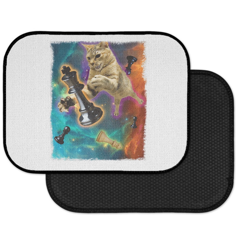 Cats In Space Chess Set Pieces Premium T Shirt Rear Car Mat | Artistshot