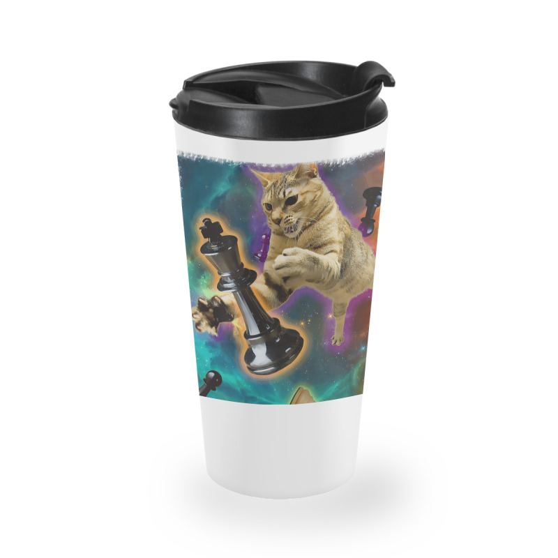 Cats In Space Chess Set Pieces Premium T Shirt Travel Mug | Artistshot