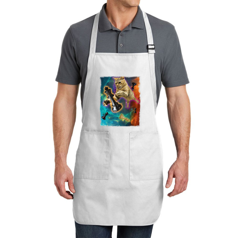 Cats In Space Chess Set Pieces Premium T Shirt Full-length Apron | Artistshot