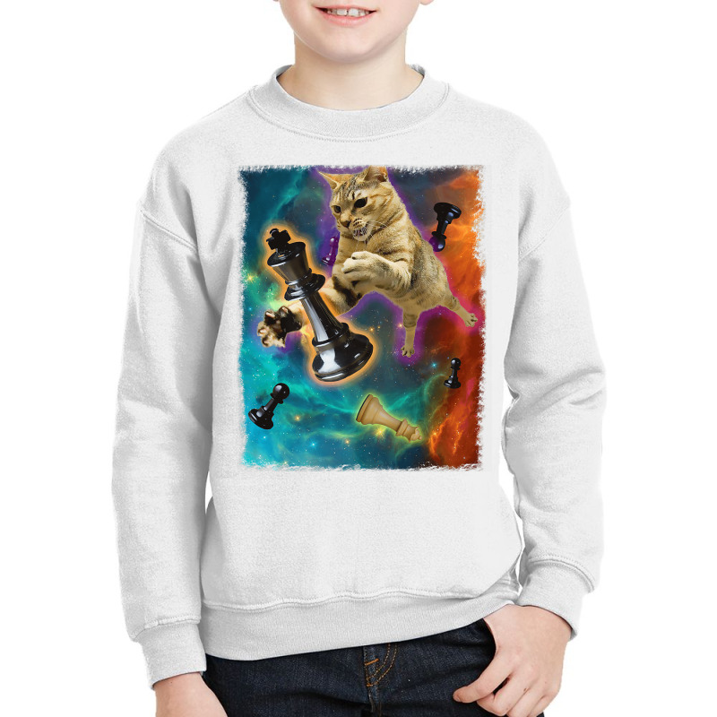 Cats In Space Chess Set Pieces Premium T Shirt Youth Sweatshirt | Artistshot