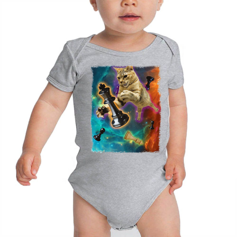 Cats In Space Chess Set Pieces Premium T Shirt Baby Bodysuit | Artistshot