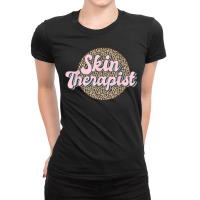 Skin Therapist Esthetician Leopard Skincare Ladies Fitted T-shirt | Artistshot