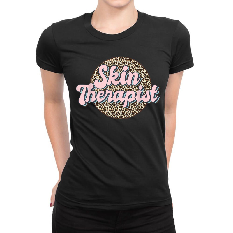 Skin Therapist Esthetician Leopard Skincare Ladies Fitted T-shirt | Artistshot