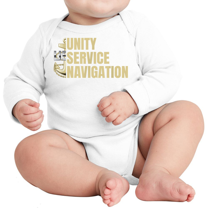 Unity Service Navigation Chief Art With Anchor For Naval Cpo T Shirt Long Sleeve Baby Bodysuit by cm-arts | Artistshot