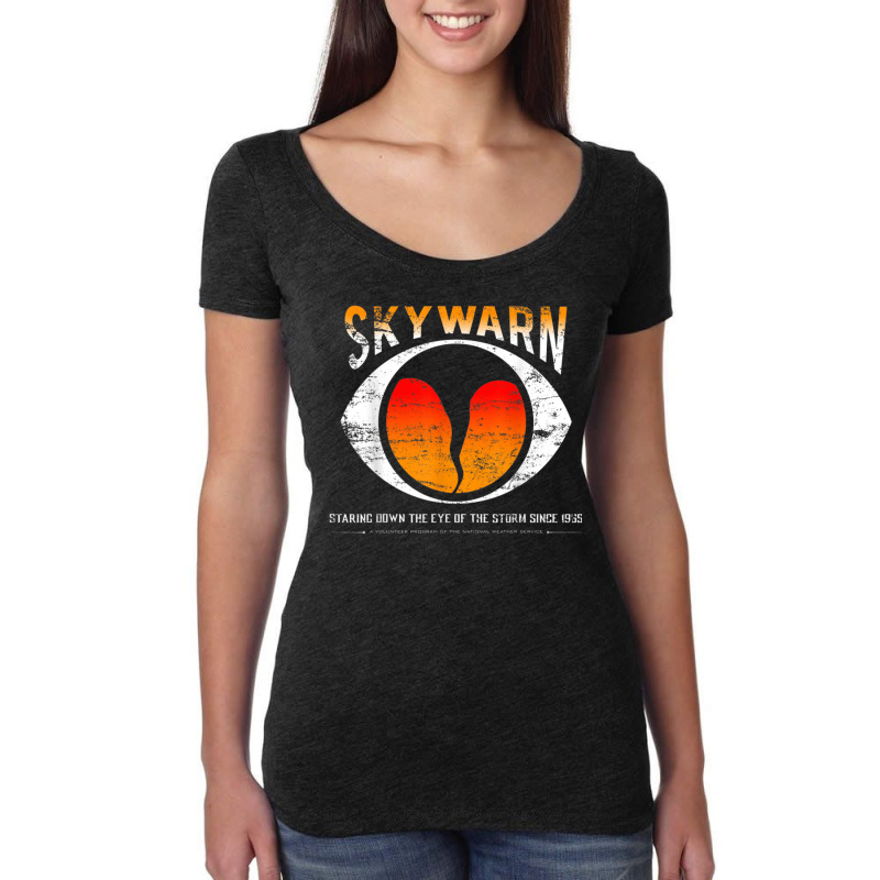 Skywarn Distressed Also Available As Non Distressed Women's Triblend Scoop T-shirt by RomanMikolyants | Artistshot