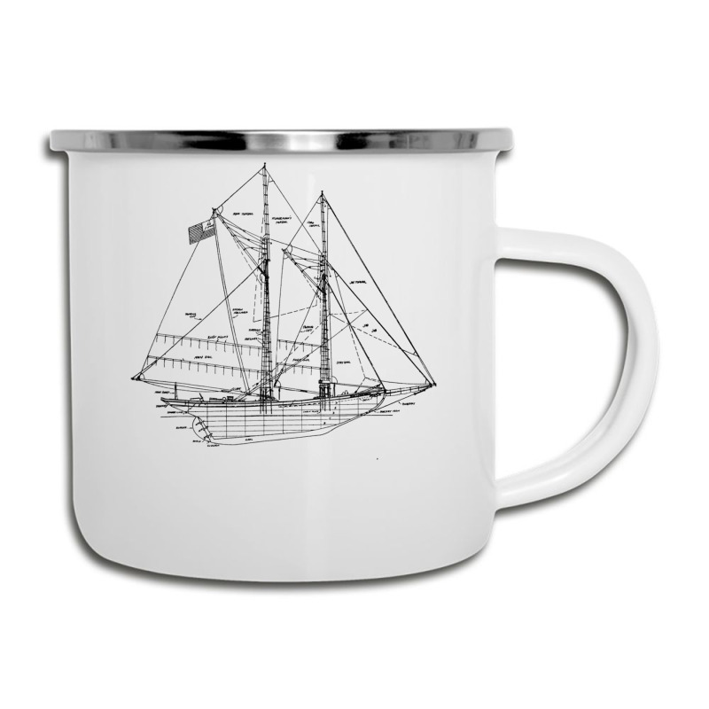 Sailing Vintage Blueprint Sailboat Yachting Vacation Camper Cup | Artistshot