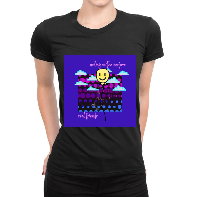 Smiling Balloon Ladies Fitted T-Shirt by cm-arts | Artistshot