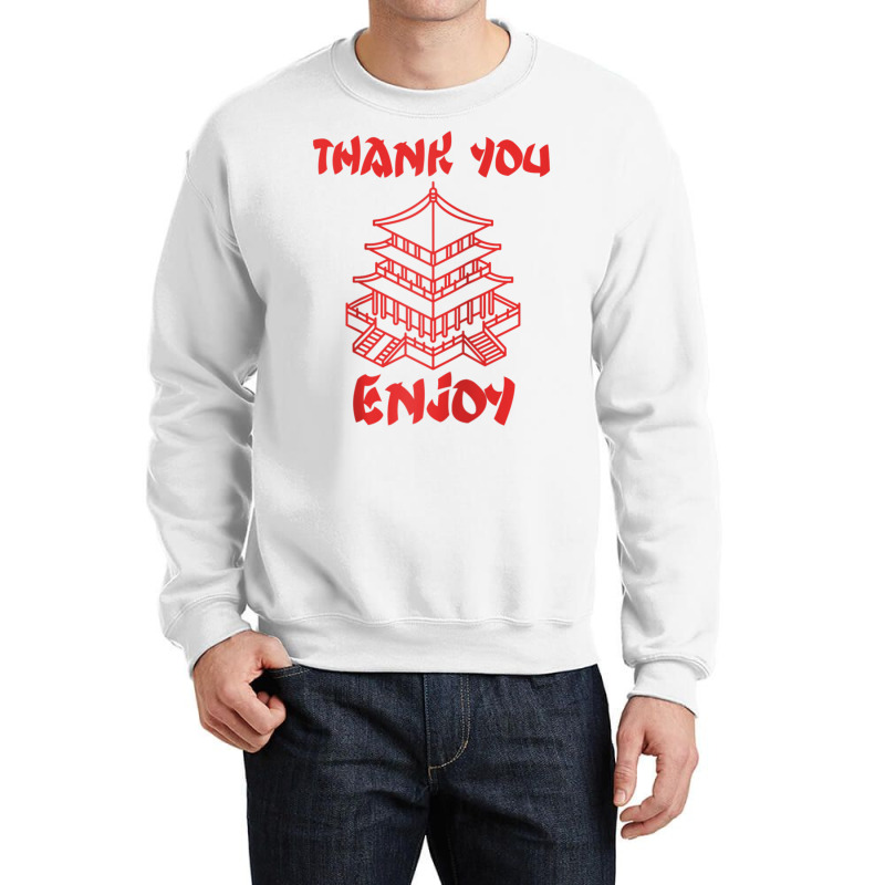 Chinese Food Take Out Thank You Enjoy House Chinese Take Out Raglan Ba Crewneck Sweatshirt | Artistshot