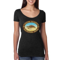 Jcombs Virgin Islands National Park, Sea Turtle On Beach Women's Triblend Scoop T-shirt | Artistshot