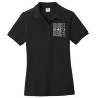 Disability Is Not A Bad Word, Happy Disability Pride Month T Shirt Ladies Polo Shirt | Artistshot