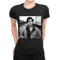 Cole Sprouse Black And White Ladies Fitted T-shirt | Artistshot