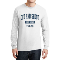 Cut And Shoot Texas Tx Vintage Sports Established Navy Desig T Shirt Long Sleeve Shirts | Artistshot