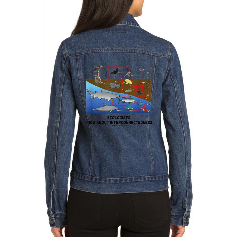 Ecologists Know About Interconnectedness Food Chains Ladies Denim Jacket by CassieKim | Artistshot