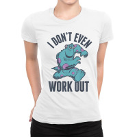 Funny Monsters Inc. Sulley Work Out Graphic Ladies Fitted T-shirt | Artistshot