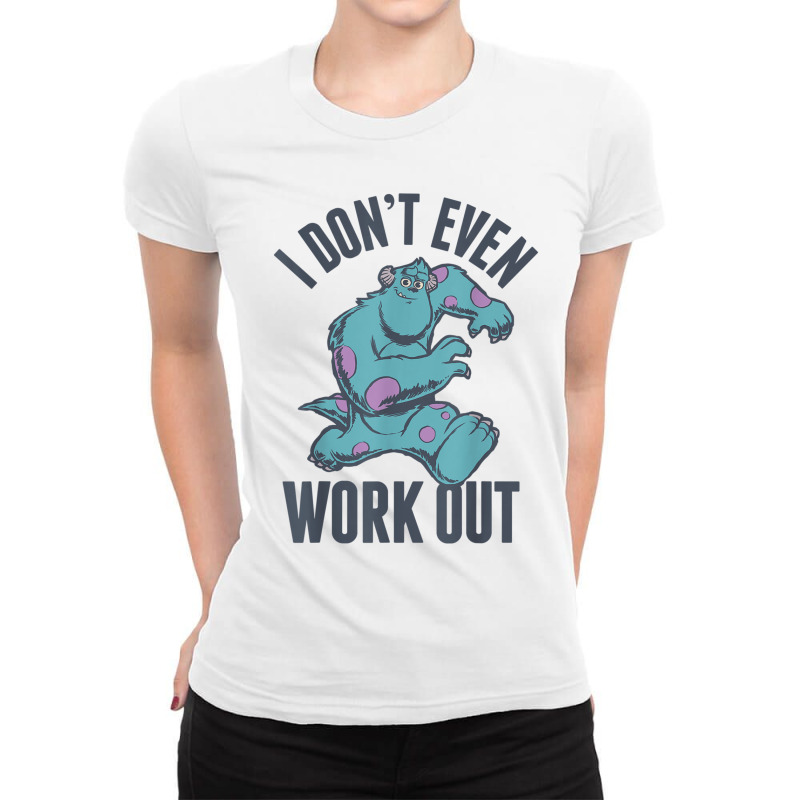 Funny Monsters Inc. Sulley Work Out Graphic Ladies Fitted T-Shirt by CharlizeShanon | Artistshot