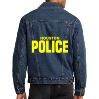 City Of Houston Police Officer Texas Policeman Uniform Duty Long Sleev Men Denim Jacket | Artistshot