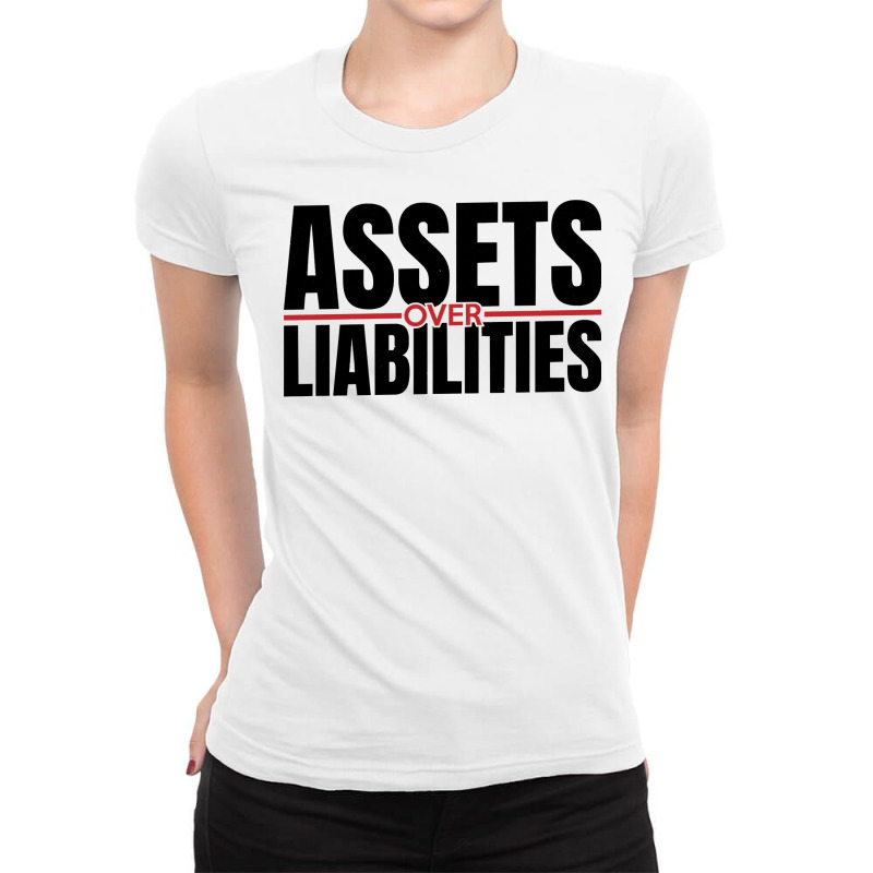 Assets Over Liabilities For Accounting And Accountant Long Sleeve T Sh Ladies Fitted T-Shirt by cm-arts | Artistshot