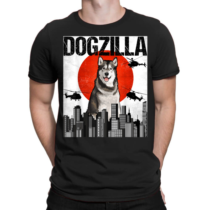 Funny Vintage Japanese Dogzilla Alaskan Malamute T-shirt | Artistshot