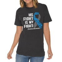 Womens T1d Apparel His Fight Is My Fight Type 1 Diabetes Awareness V N Vintage T-shirt | Artistshot