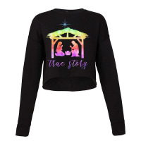 Mary Joseph And Baby Jesus Tie Dye Birth Nativity True Story Sweatshir Cropped Sweater | Artistshot