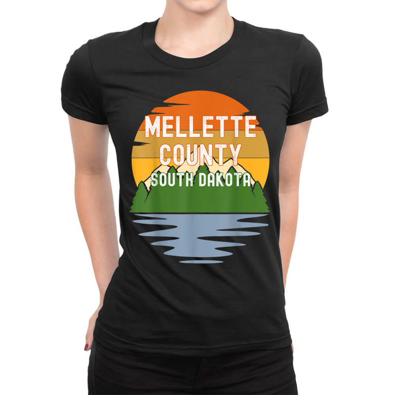 From Mellette County South Dakota Vintage Sunset T Shirt Ladies Fitted T-Shirt by cm-arts | Artistshot