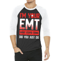 Emt Emergency Medical Technician Ambulance Responder Ems 3/4 Sleeve Shirt | Artistshot