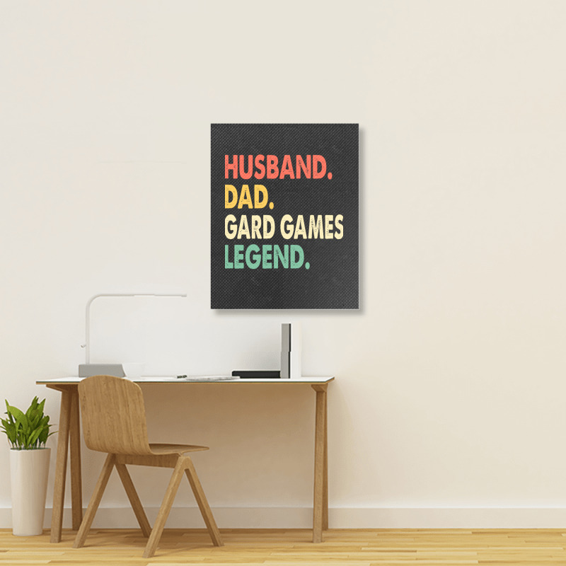 Husband Dad Gard Games Legend Portrait Canvas Print | Artistshot