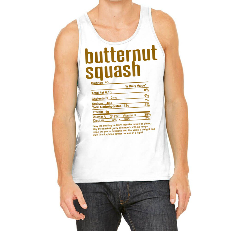 Thanksgiving Christmas Butternut Squash Nutritional Facts T Shirt Tank Top by cm-arts | Artistshot