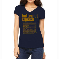 Thanksgiving Christmas Butternut Squash Nutritional Facts T Shirt Women's V-neck T-shirt | Artistshot