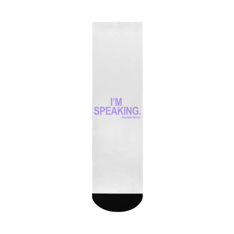 I'm Speaking   Kamala (lavender) Premium T Shirt Crew Socks | Artistshot