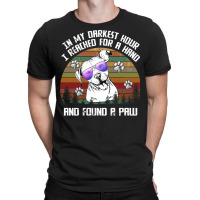 Pitbull Lover Dog I Reach For A Hand And Found A Paw Pitbull Paw Pitbu T-shirt | Artistshot