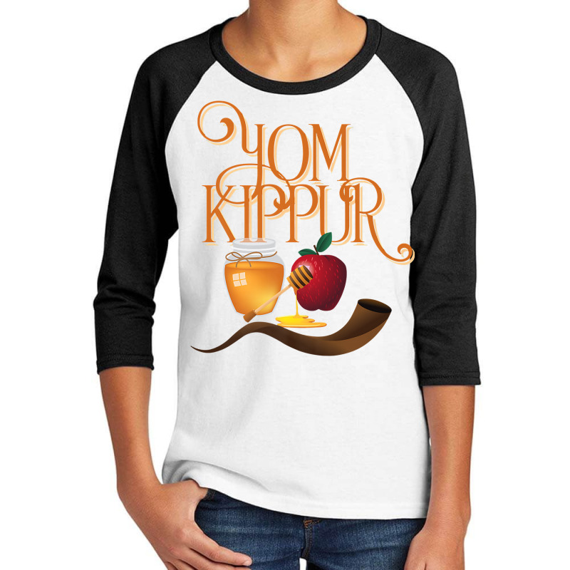 Happy Yom Kippur Jewish Day Of Atonement Premium T Shirt Youth 3/4 Sleeve by sarlesfo | Artistshot