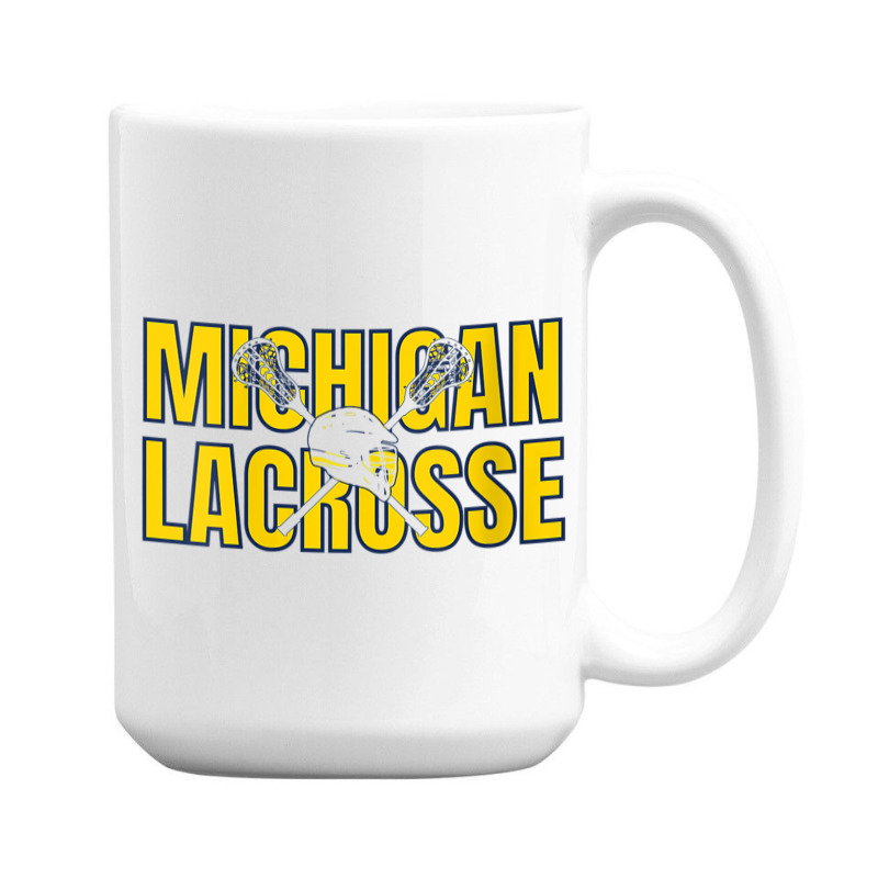 Womens Michigan Lacrosse Helmet Mi Lax The Wolverine State Gift V Neck 15 Oz Coffee Mug | Artistshot