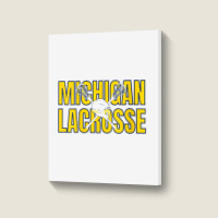 Womens Michigan Lacrosse Helmet Mi Lax The Wolverine State Gift V Neck Portrait Canvas Print | Artistshot