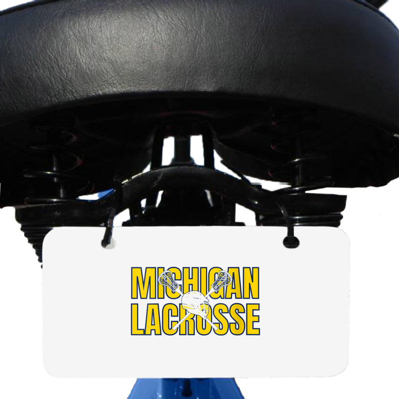 Womens Michigan Lacrosse Helmet Mi Lax The Wolverine State Gift V Neck Bicycle License Plate | Artistshot