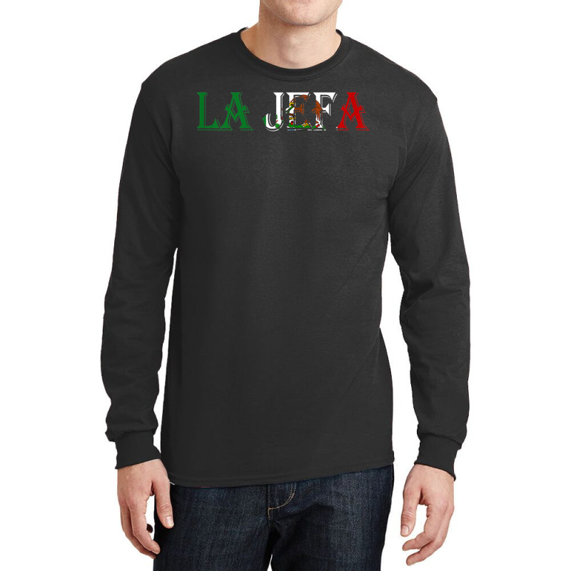 La Jefa Patron Mexican Map The Boss In Spanishs Long Sleeve Shirts | Artistshot