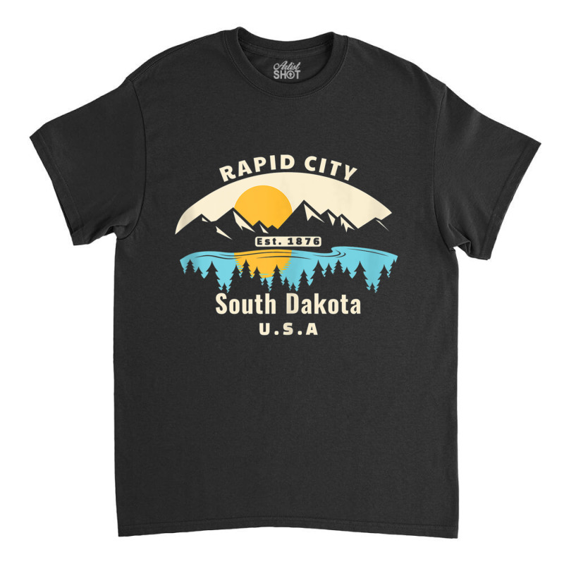 Rapid City South Dakota Souvenir Mountain Sunset River Tank Top Classic T-shirt by cm-arts | Artistshot