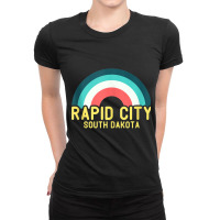 Rapid City South Dakota Vintage Retro Rainbow Tank Top Ladies Fitted T-shirt | Artistshot