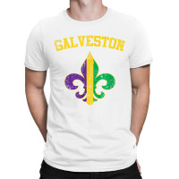 Galveston Texas Mardi Gras Fleur De Lis Symbol T Shirt T-shirt | Artistshot