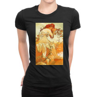 Alphonse Mucha   Art Ladies Fitted T-shirt | Artistshot