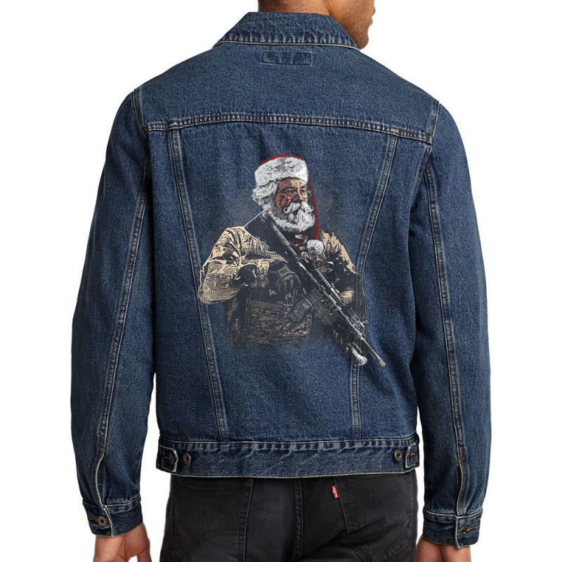 Soldier Santa Men Denim Jacket | Artistshot