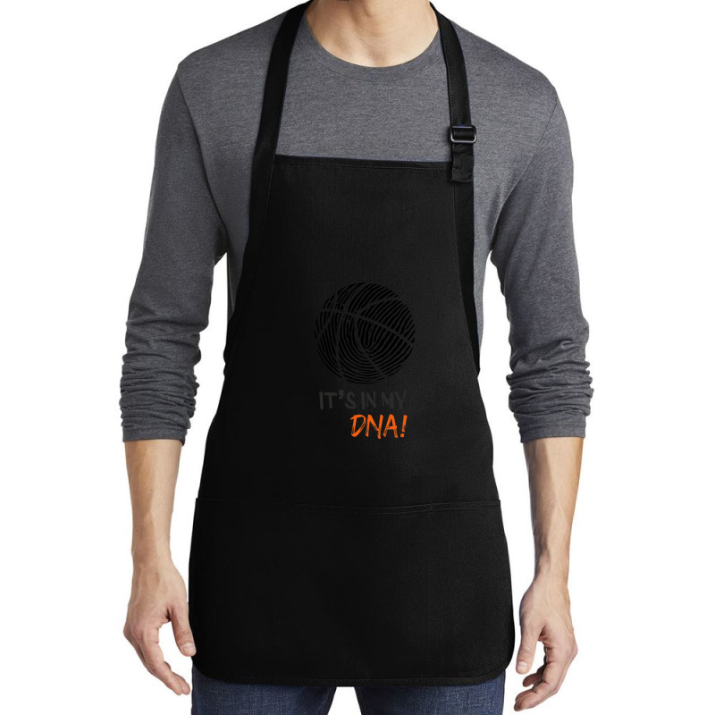 Basketball Dna Fingerprint Special Design Medium-Length Apron by KennethBlystone | Artistshot