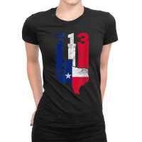 Houston City In Texas The Lone Star State For 713 T Shirt Ladies Fitted T-shirt | Artistshot