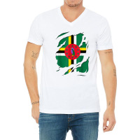 Dominica Flag Shirt T Shirt V-neck Tee | Artistshot