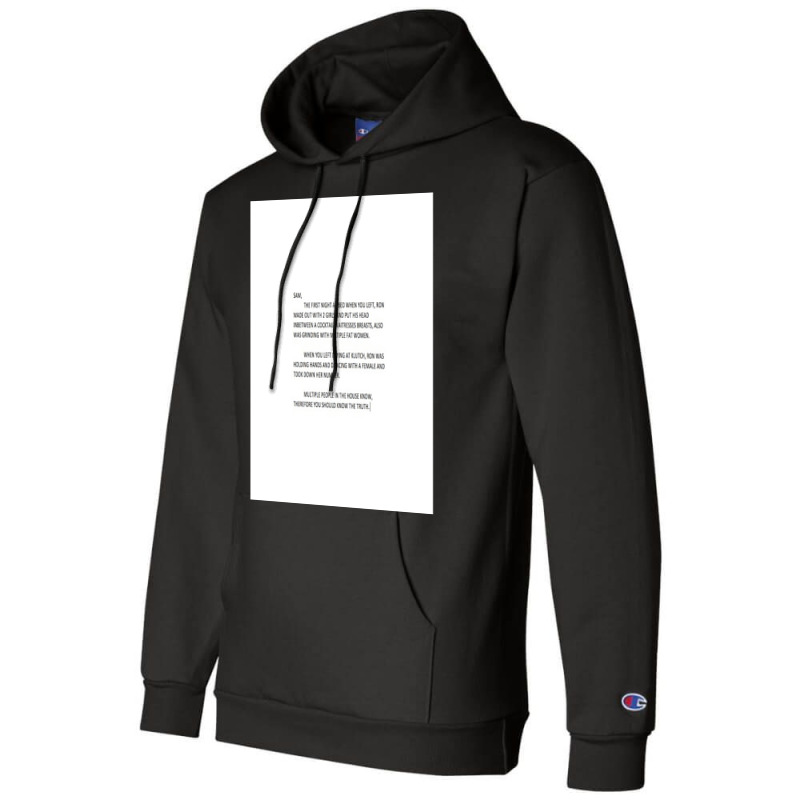 Letter To Sammi Jersey Shore Graphic Champion Hoodie | Artistshot