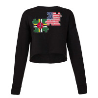 Dominica Usa Dominican American Flag Pullover Hoodie Cropped Sweater | Artistshot