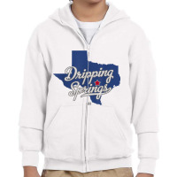 Dripping Springs Texas Tx Map T Shirt Youth Zipper Hoodie | Artistshot