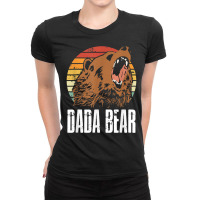 Dada Bear Camping Lover Daddy Father's Day Camping Trip T Shirt Ladies Fitted T-shirt | Artistshot