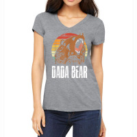 Dada Bear Camping Lover Daddy Father's Day Camping Trip T Shirt Women's V-neck T-shirt | Artistshot